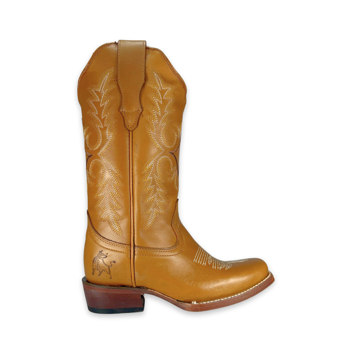 Bota rodeo para Dama Estilo 0079 Color miel Suela de cuero Diamond Bull