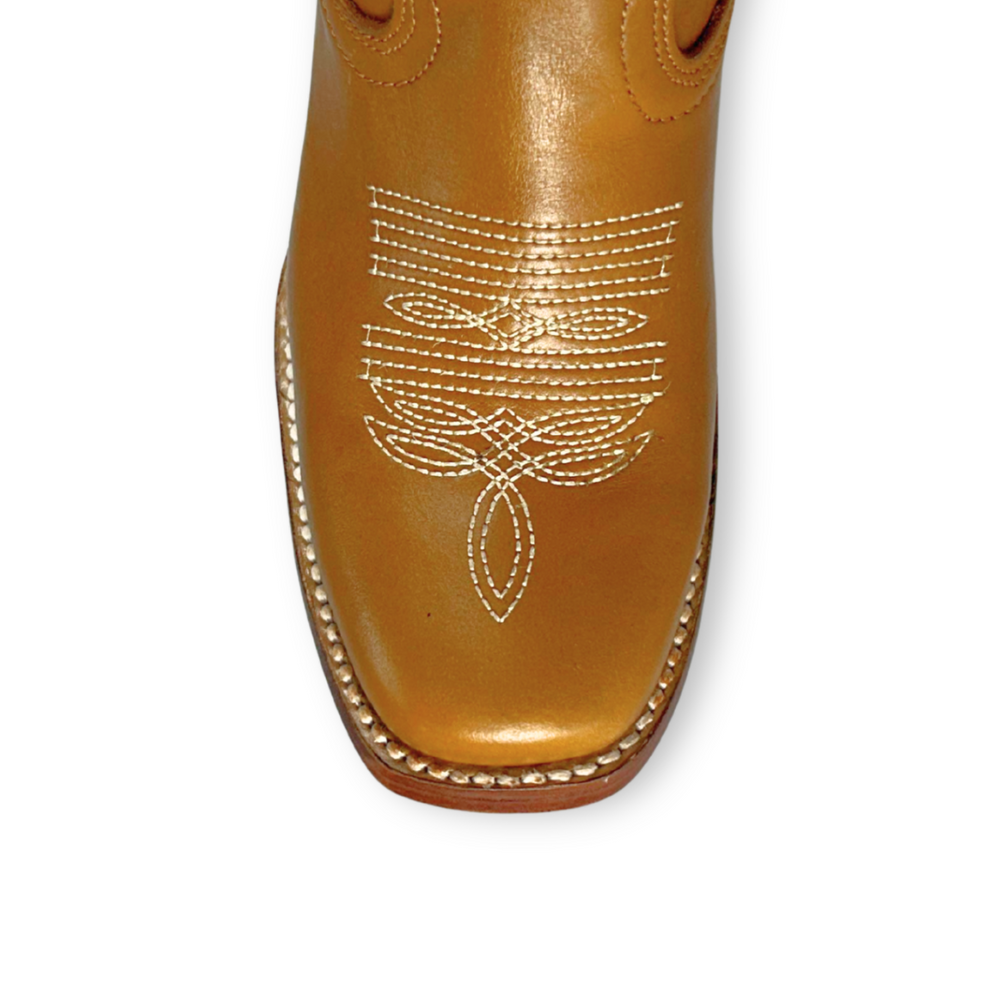 
                      
                        Bota rodeo para Dama Estilo 0079 Color miel Suela de cuero Diamond Bull
                      
                    