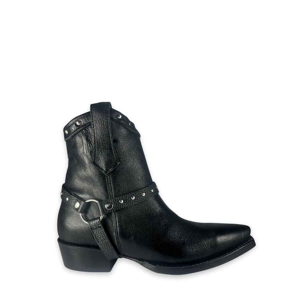 Bota rodeo para Dama Estilo 0108 Color negro Suela de cuero Diamond Bull