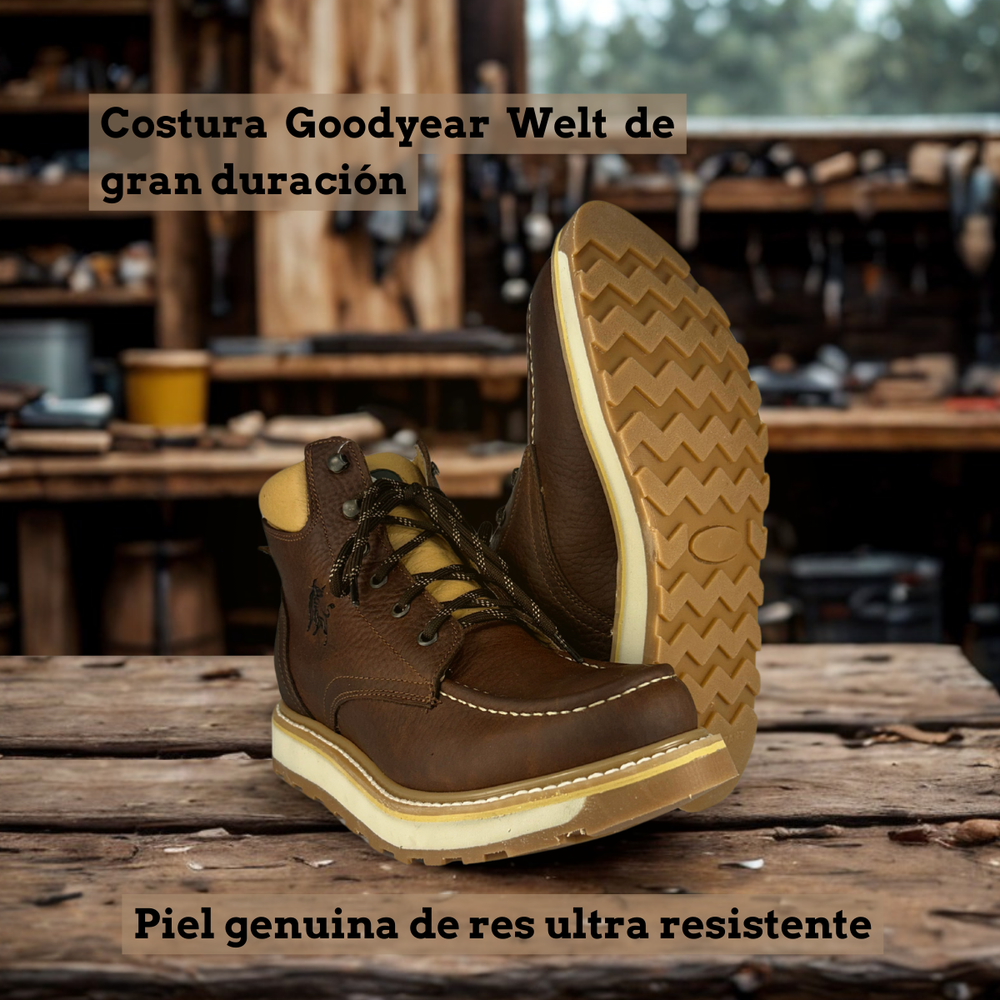 
                      
                        Bota de trabajo Estilo 0662 Color ocre Suela Doble densidad antideslizante
                      
                    