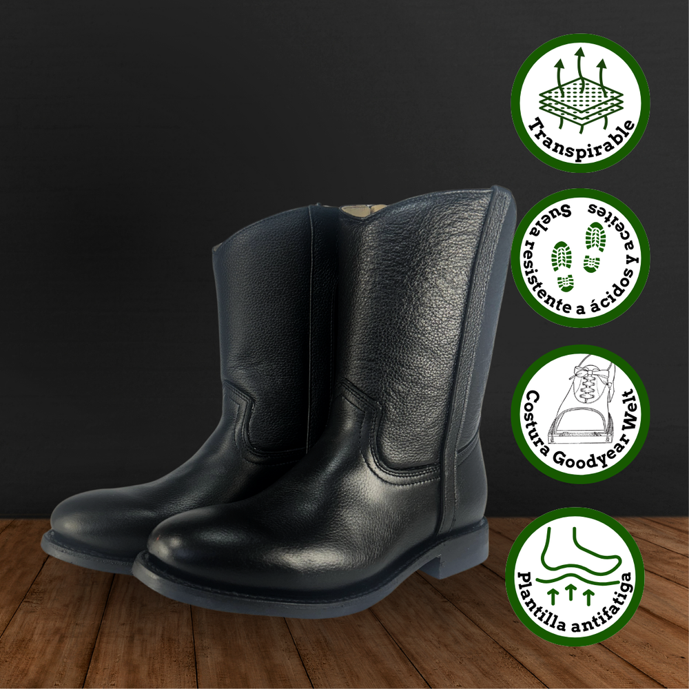 
                      
                        Bota roper elegante Estilo 1000 Color negra Suela de cuero y hule
                      
                    