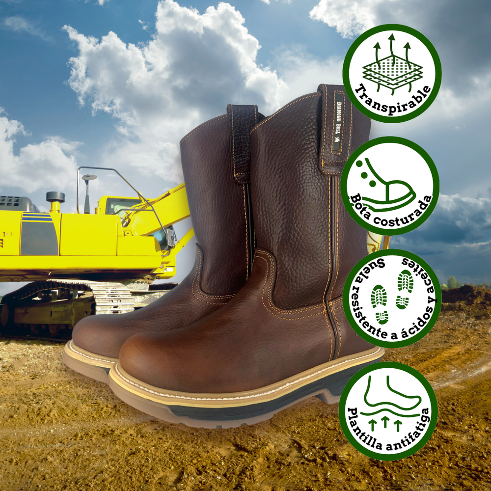 
                      
                        Bota roper de trabajo 2060 Ocre Suela resistente a ácidos y aceites
                      
                    