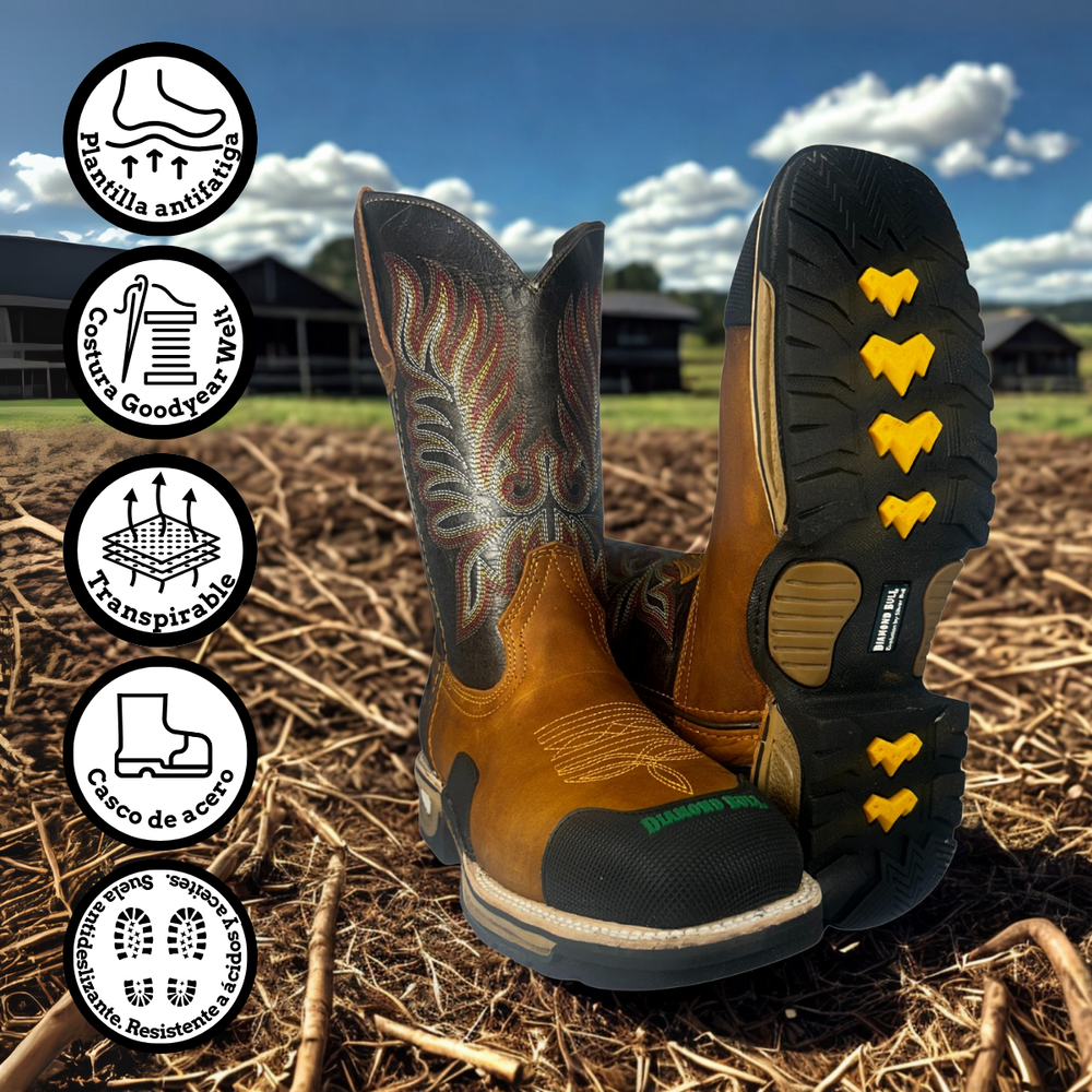 
                      
                        Bota de trabajo con casco de acero Diamond Bull Estilo 4920
                      
                    