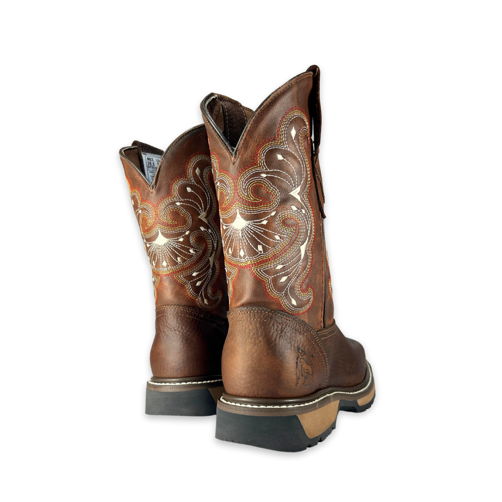 
                      
                        Bota rodeo de trabajo café con suela antideslizante y costura goodyear welt 5017
                      
                    