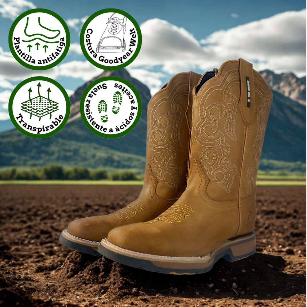 
                      
                        Bota rodeo de trabajo 8030 color Oro Goodyear welt
                      
                    