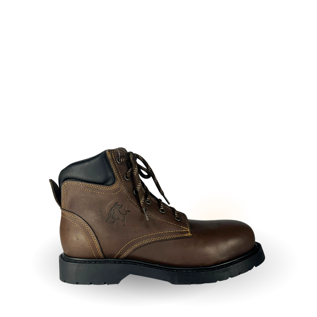 Bota de trabajo Estilo 9669 Color café Casco de acero Diamond Bull